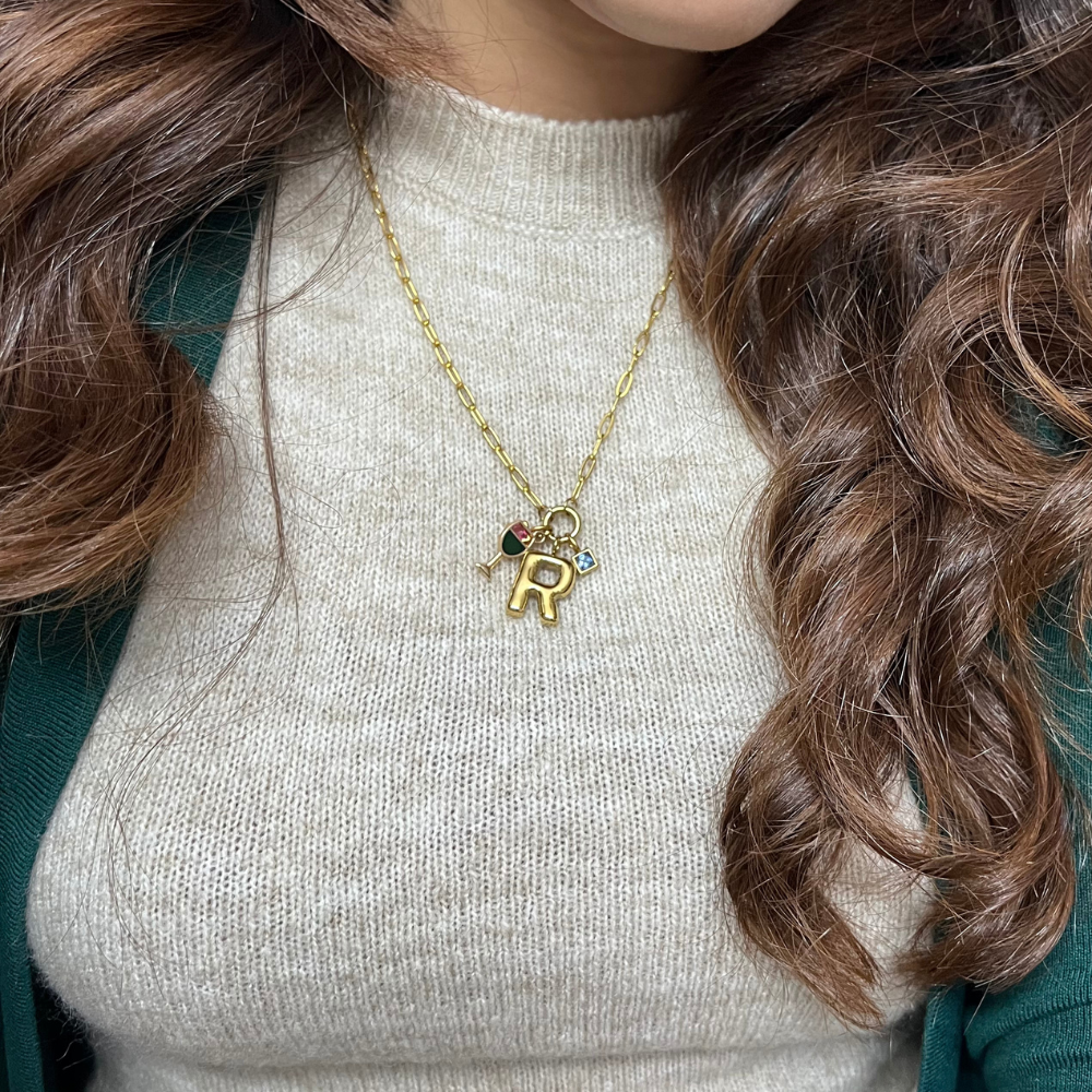 Personalized Cluster Necklace - necklace from the Nashira collection (image 12 of 18)