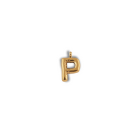 Alphabet Charm - P pendant by Nashira, shown close up