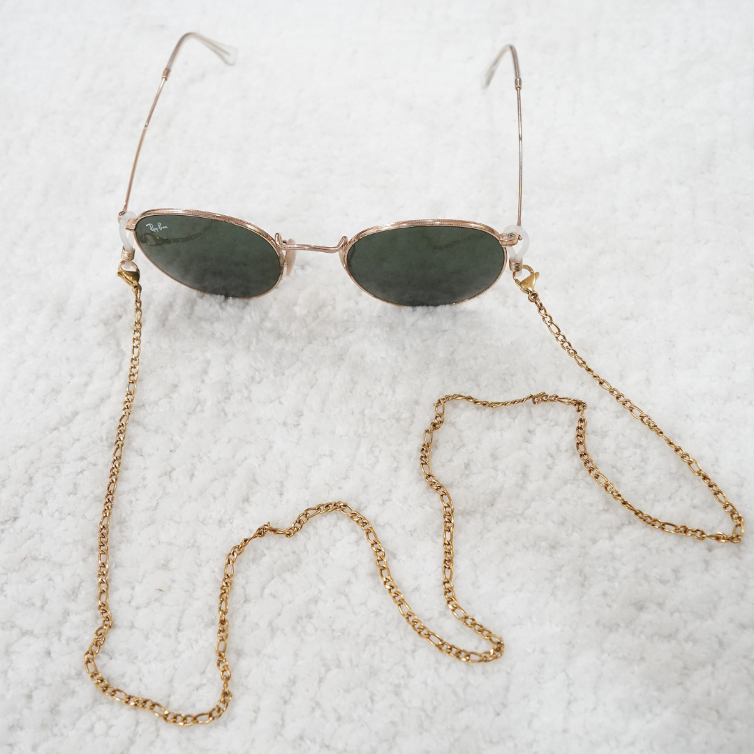 Sunglass Chain by Nashira, stainless steel
18k gold plated accessory