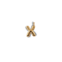 Alphabet Charm - X pendant by Nashira, shown close up