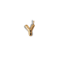 Alphabet Charm - Y pendant by Nashira, shown close up