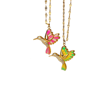 Humming bird Necklace necklace by Nashira, shown close up