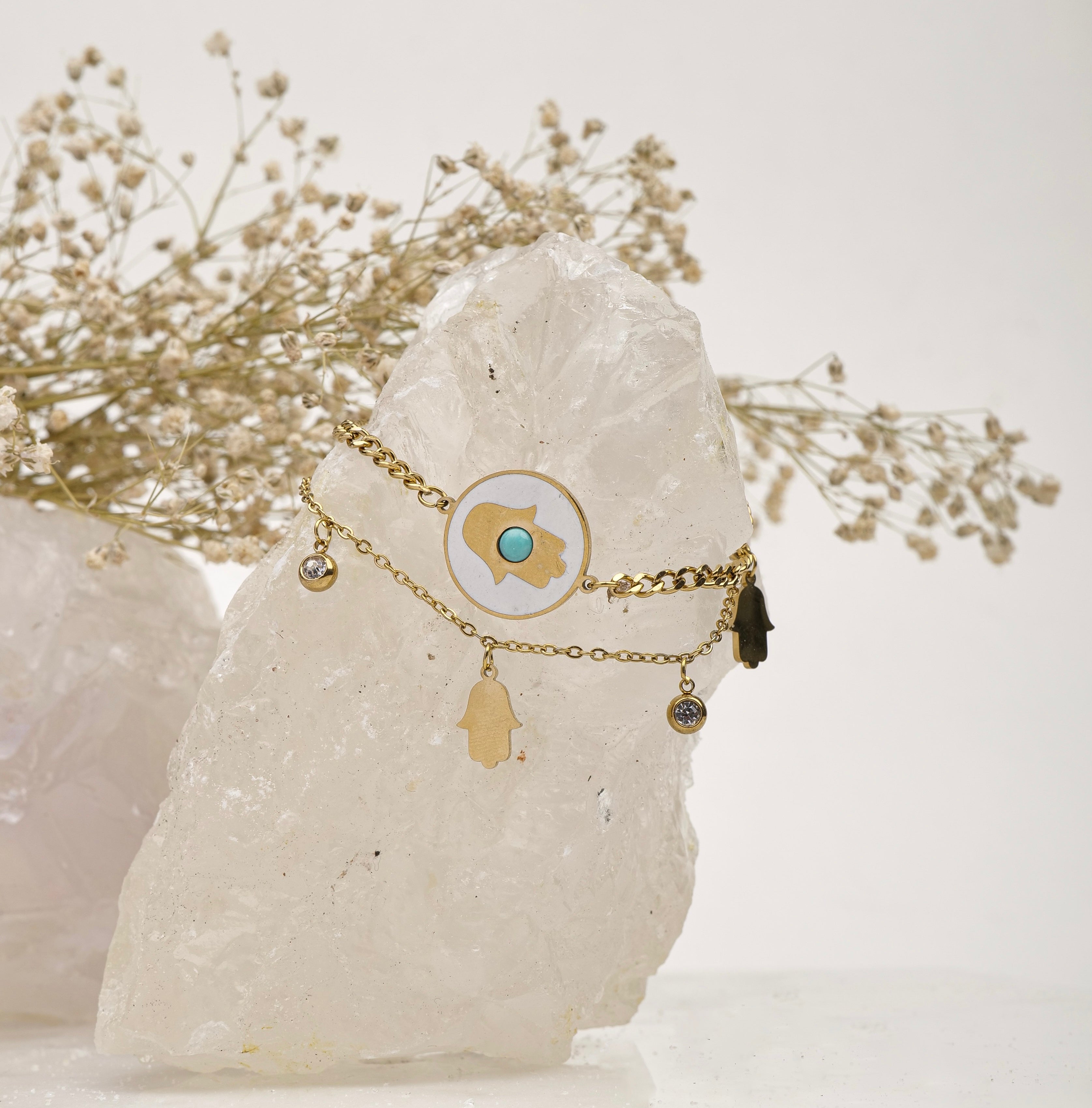 Nazar Hamsa Charm Bracelet