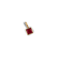 Birthstone Charm - January pendant by Nashira, shown close up