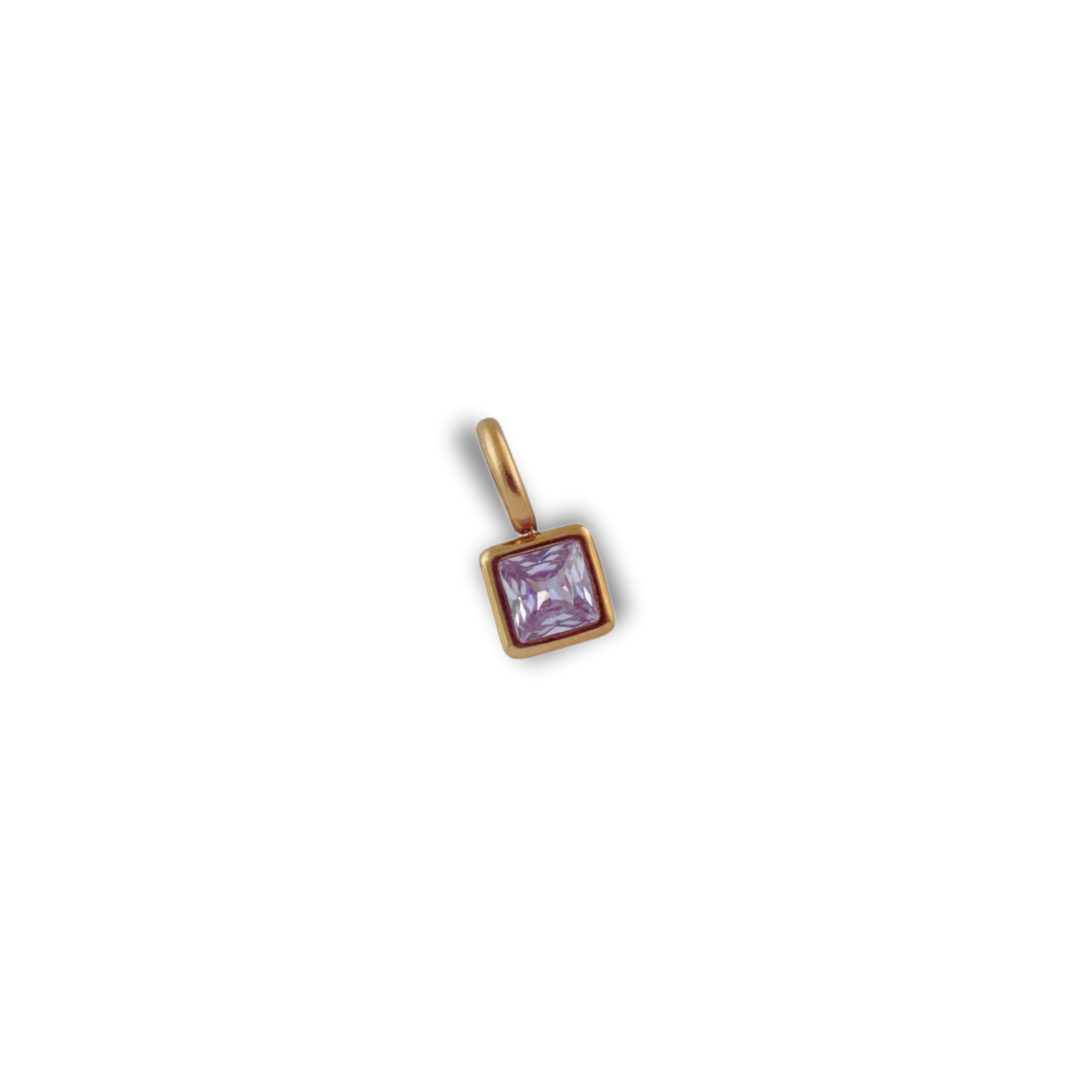 Birthstone Charm - June pendant by Nashira, shown close up