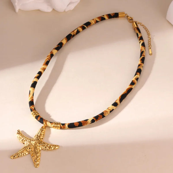 Animal Print Thread Necklace