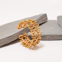 Gold Shell Bracelet - Brass bracelet by Nashira