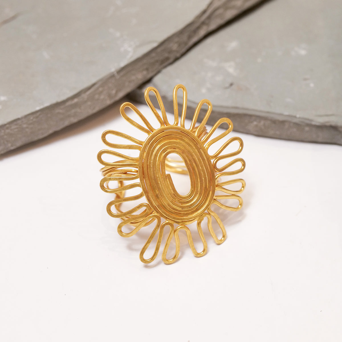 Wired Sunflower Bracelet bracelet by Nashira, shown close up
