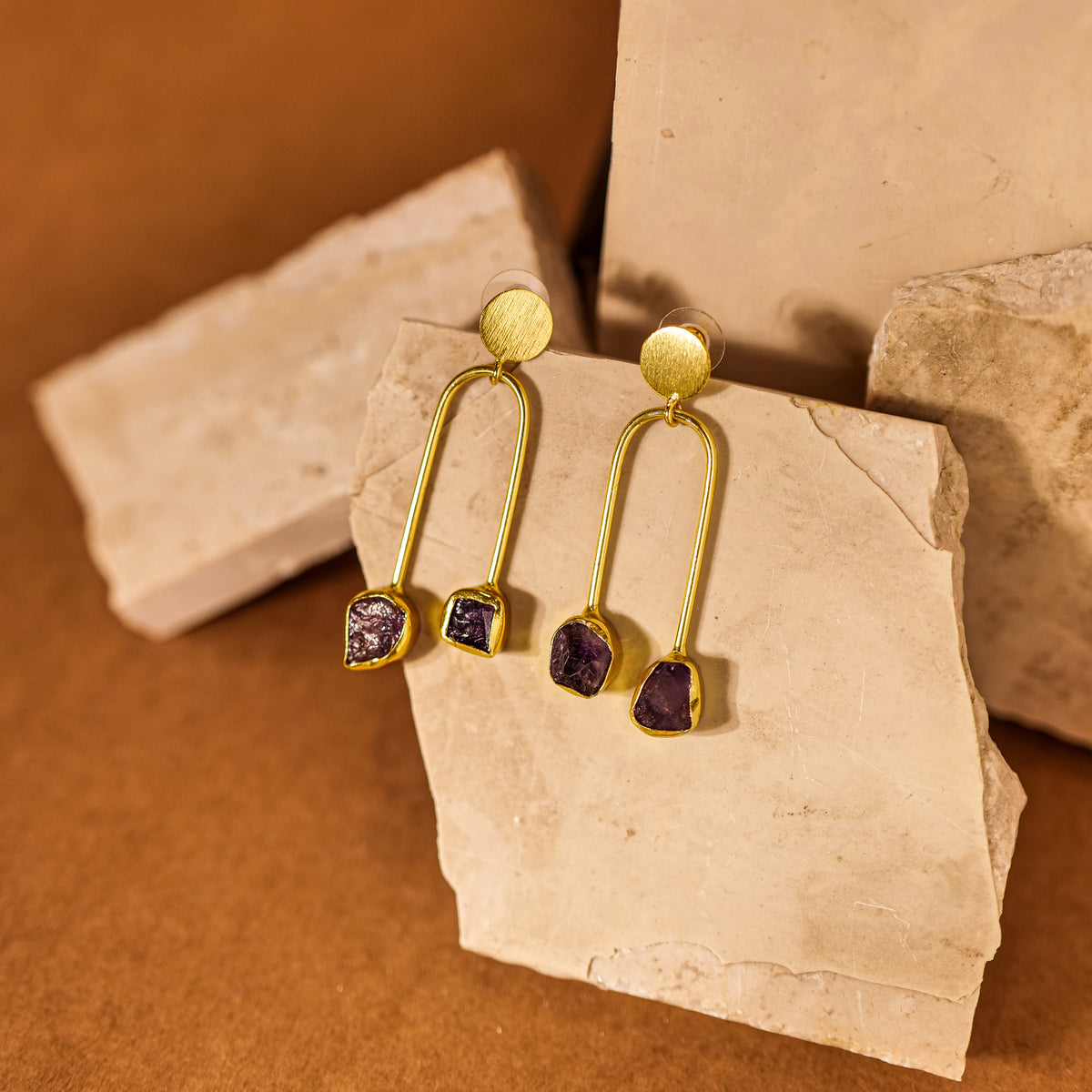 Pendulum Earrings earrings by Nashira, shown close up