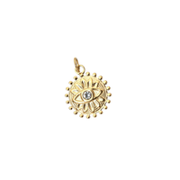 The Evil Eye Charm - Crystal Glow charm by Nashira, shown close up