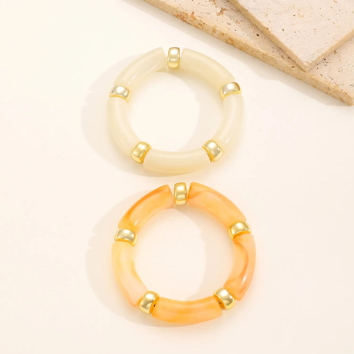 Glow Acrylic Stretchable Bangle by Nashira, resin bracelet