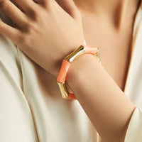 Candy Acrylic Stretchable Bangle bracelet by Nashira, styled
