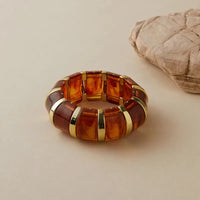 Chunky Acrylic Stretchable Bangle by Nashira, resin bracelet (image 7 of 7)