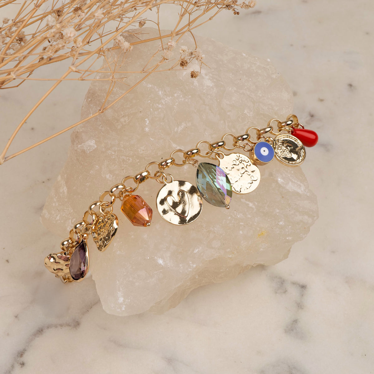 Bohemian Evil Eye Charm Bracelet - bracelet by Nashira
