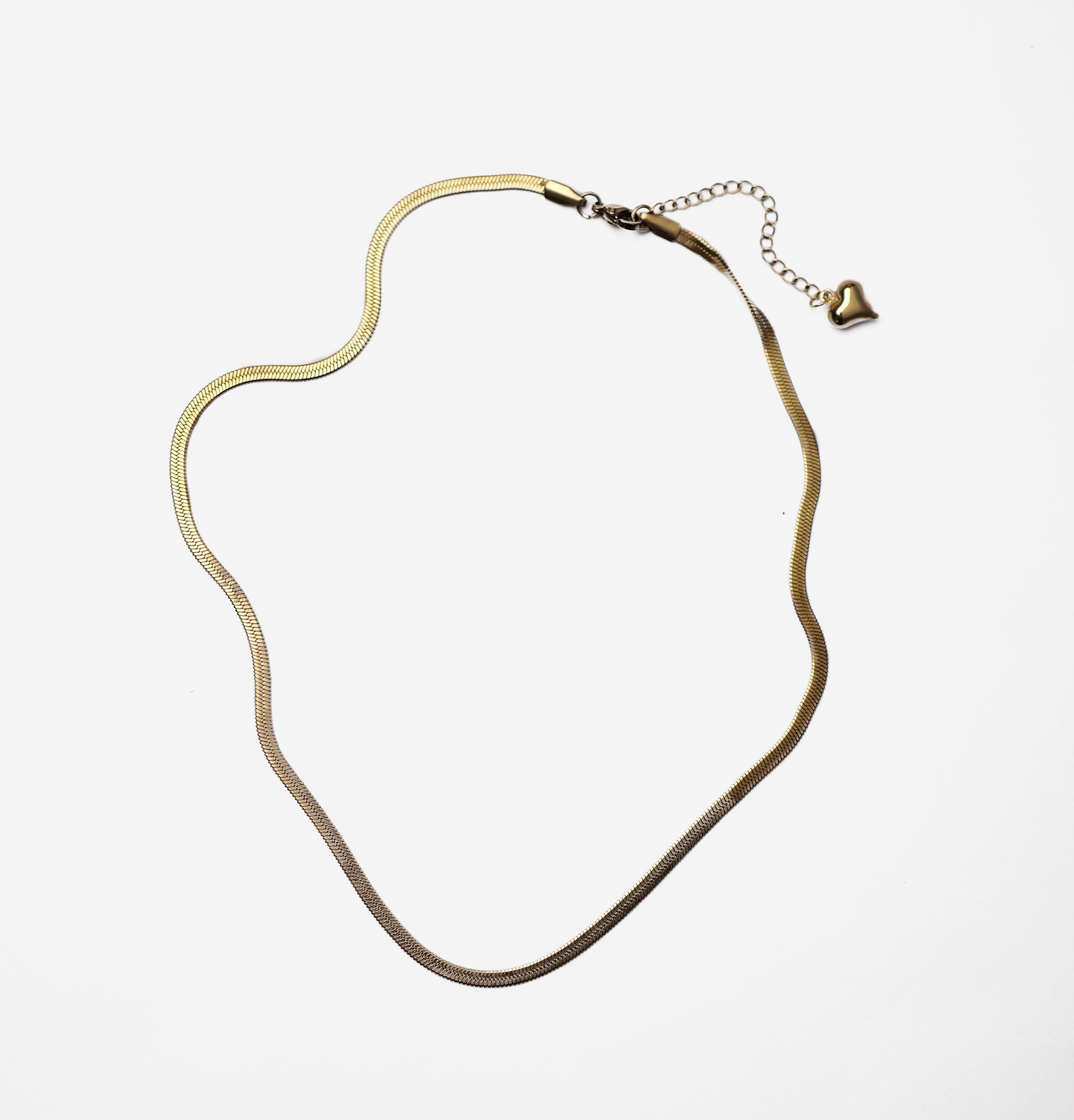 Zeta Gold Snake Necklace