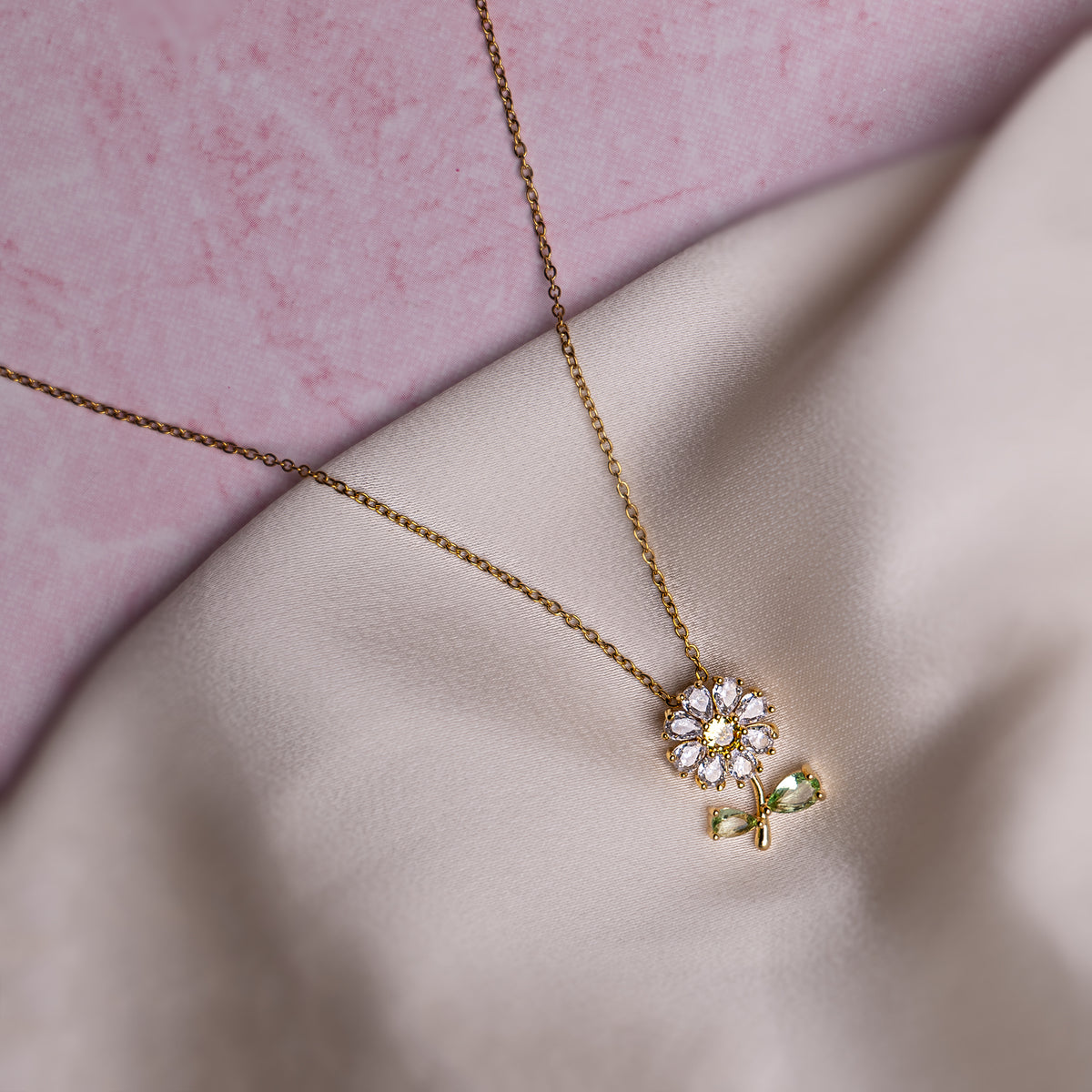 Don't Ever Leaf Me Pendant with Chain necklace by Nashira, shown close up