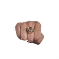 Studded Panther Adjustable Ring