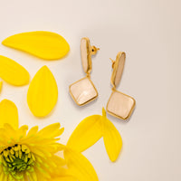 Classic Drops earrings by Nashira, shown close up