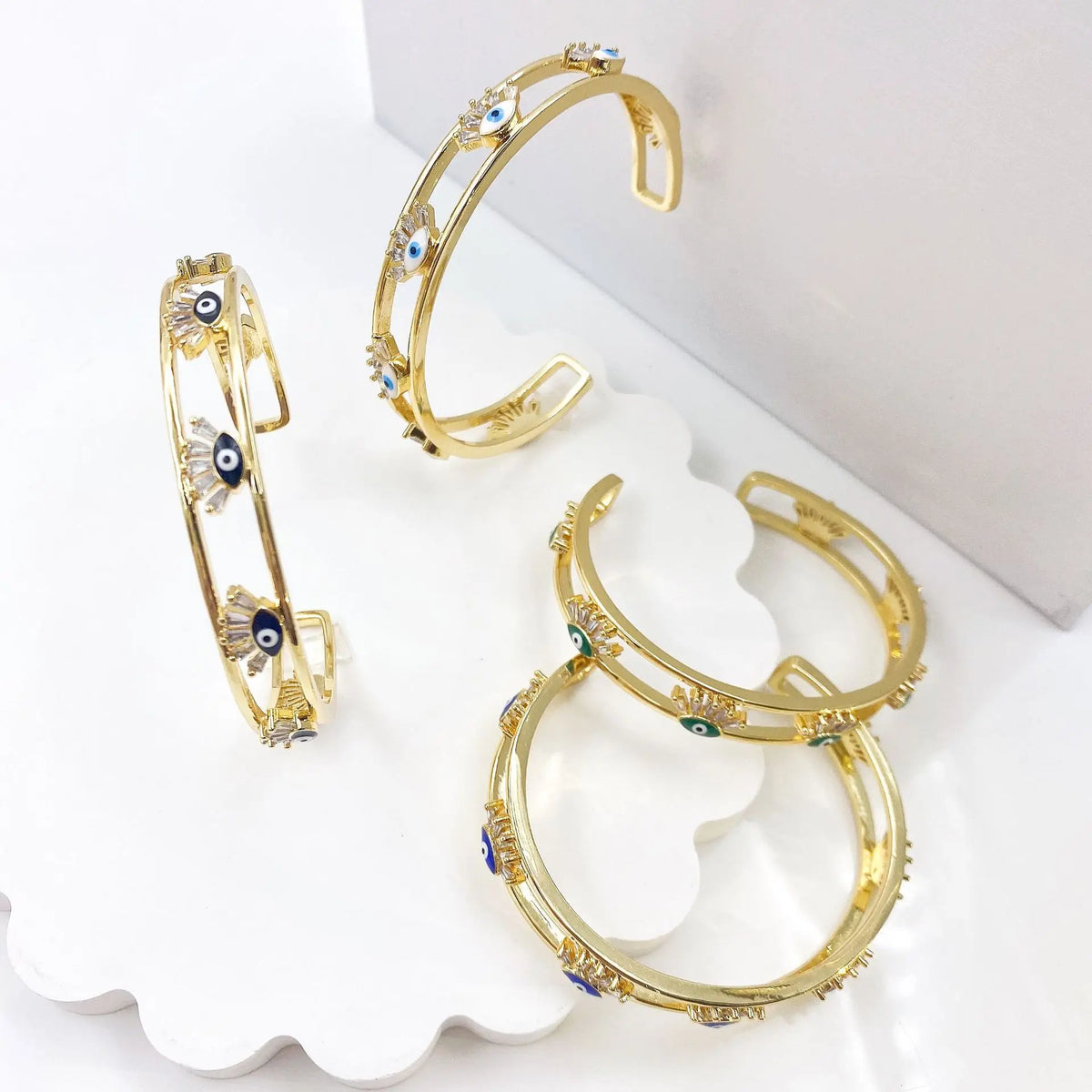 Zirconia Evil Eye Bracelet - bracelet by Nashira