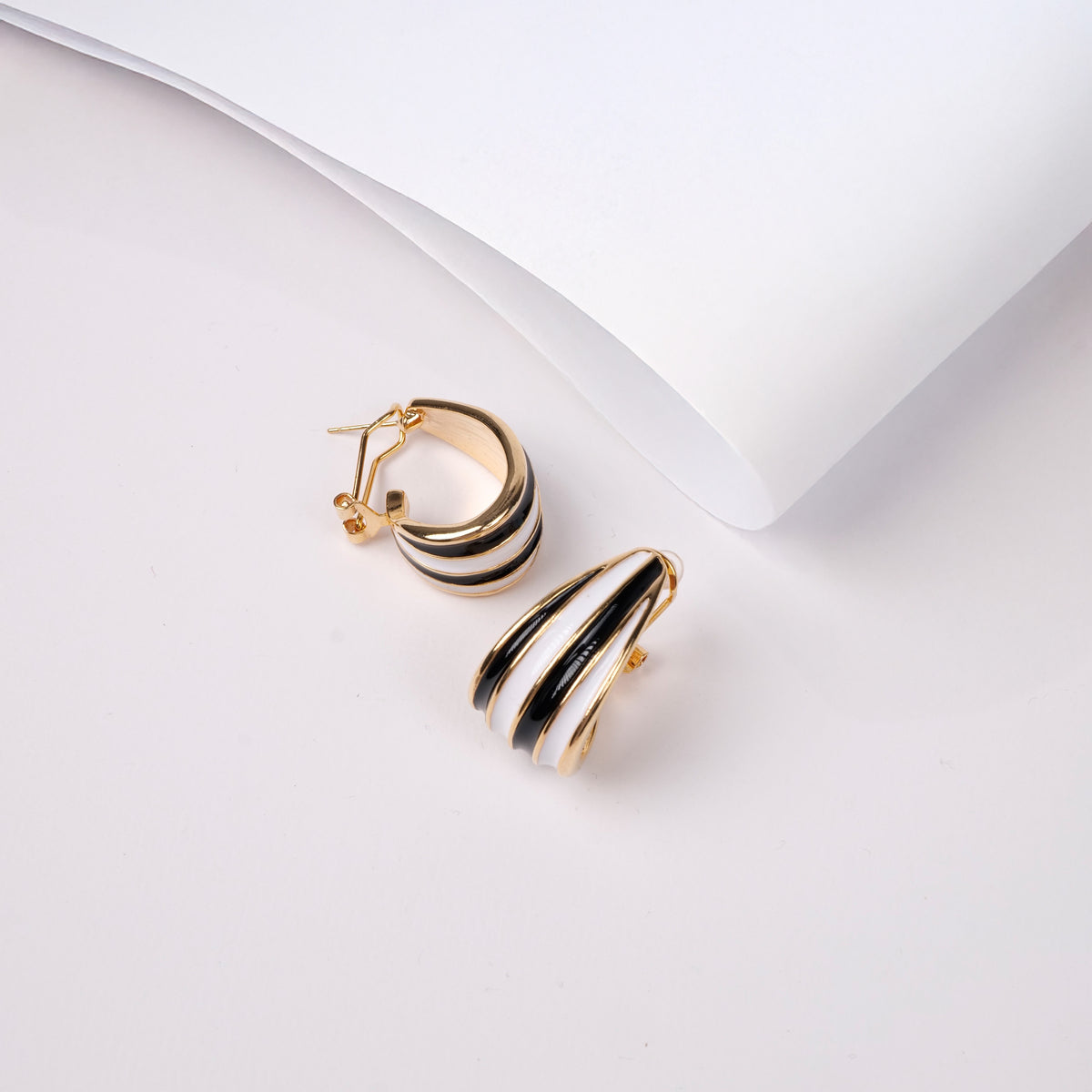 Thursday Hoops earrings by Nashira, shown close up
