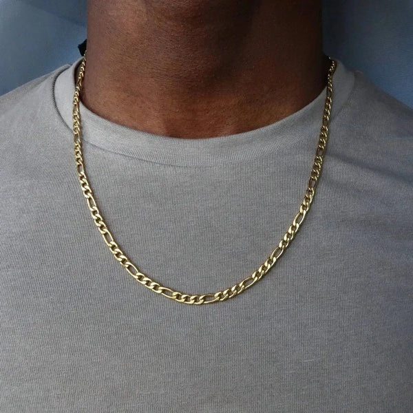 Gold Figaro Chain for Men - Stainless Steel necklace by Nashira