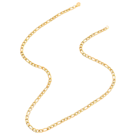 Gold Figaro Chain for Men necklace by Nashira, shown close up