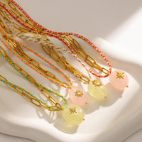Sun Kissed Candy Necklace necklace by Nashira, shown close up (image 6 of 6)