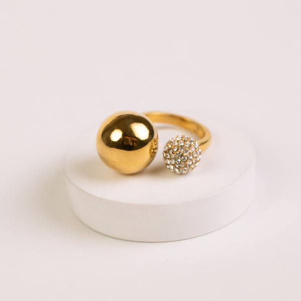 Disco Deewane Front Opened Ring Gold