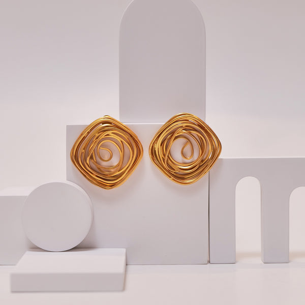 Spiral Rose Studs