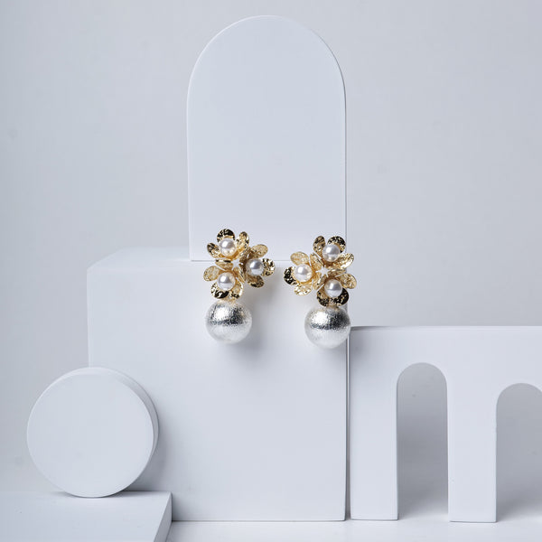 Triple Flower Cocktail Earrings