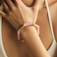 Candy Acrylic Stretchable Bangle bracelet by Nashira, shown close up
