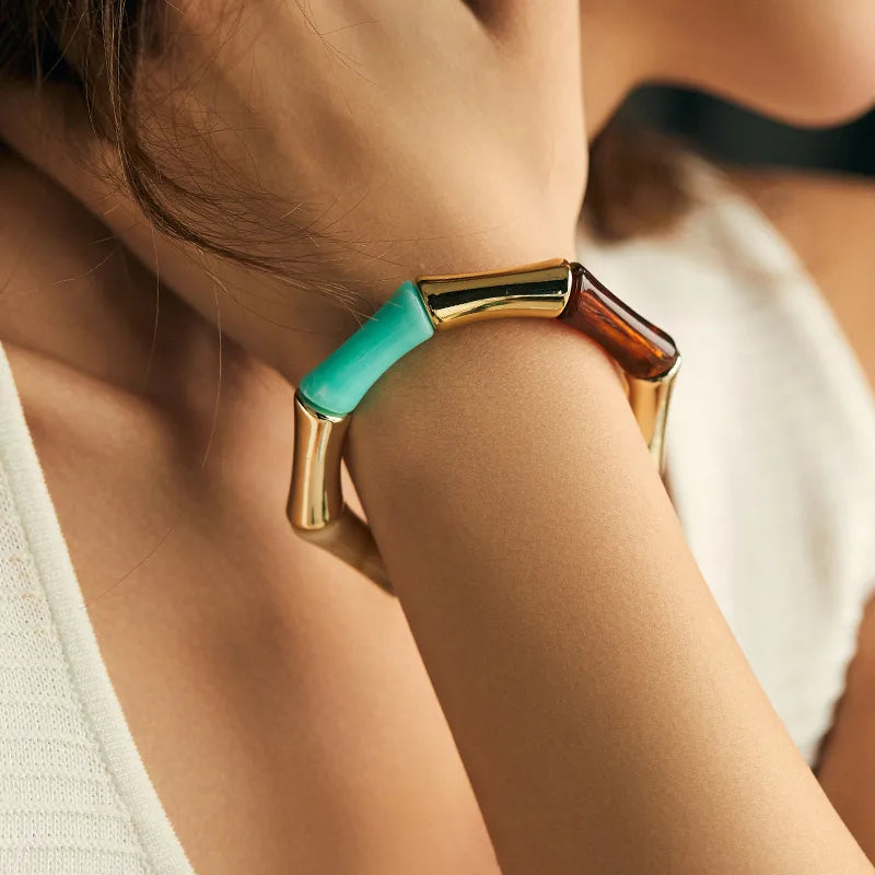 Candy Acrylic Stretchable Bangle - Resin bracelet by Nashira