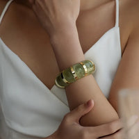 Chunky Acrylic Stretchable Bangle - Resin bracelet by Nashira