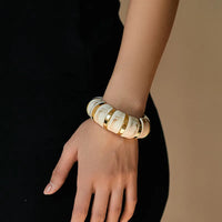 Chunky Acrylic Stretchable Bangle by Nashira, resin bracelet