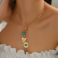 Main Character Evil Eye Charms Necklace - Stainless Steel necklace by Nashira