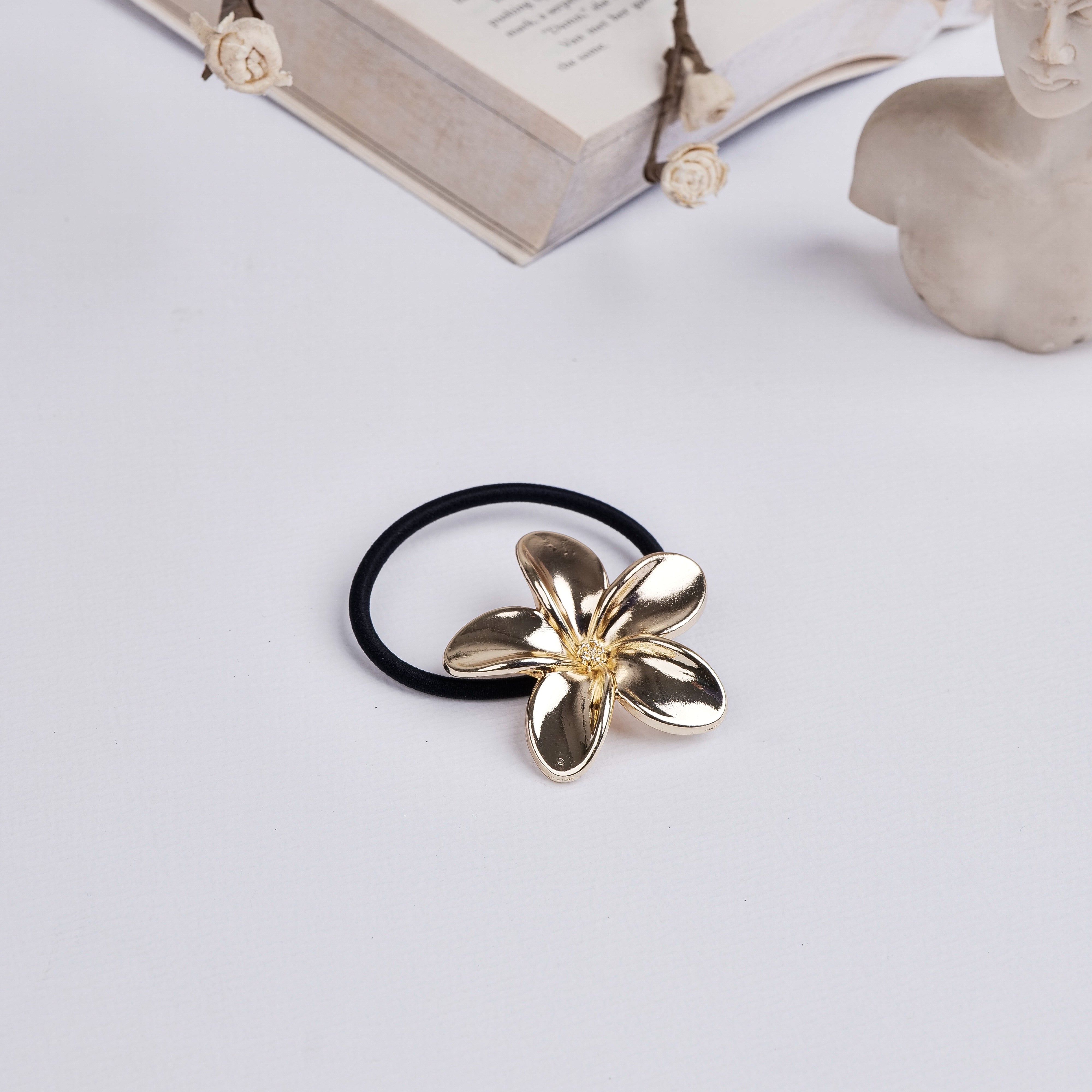 Metal Bloom Hair Tie