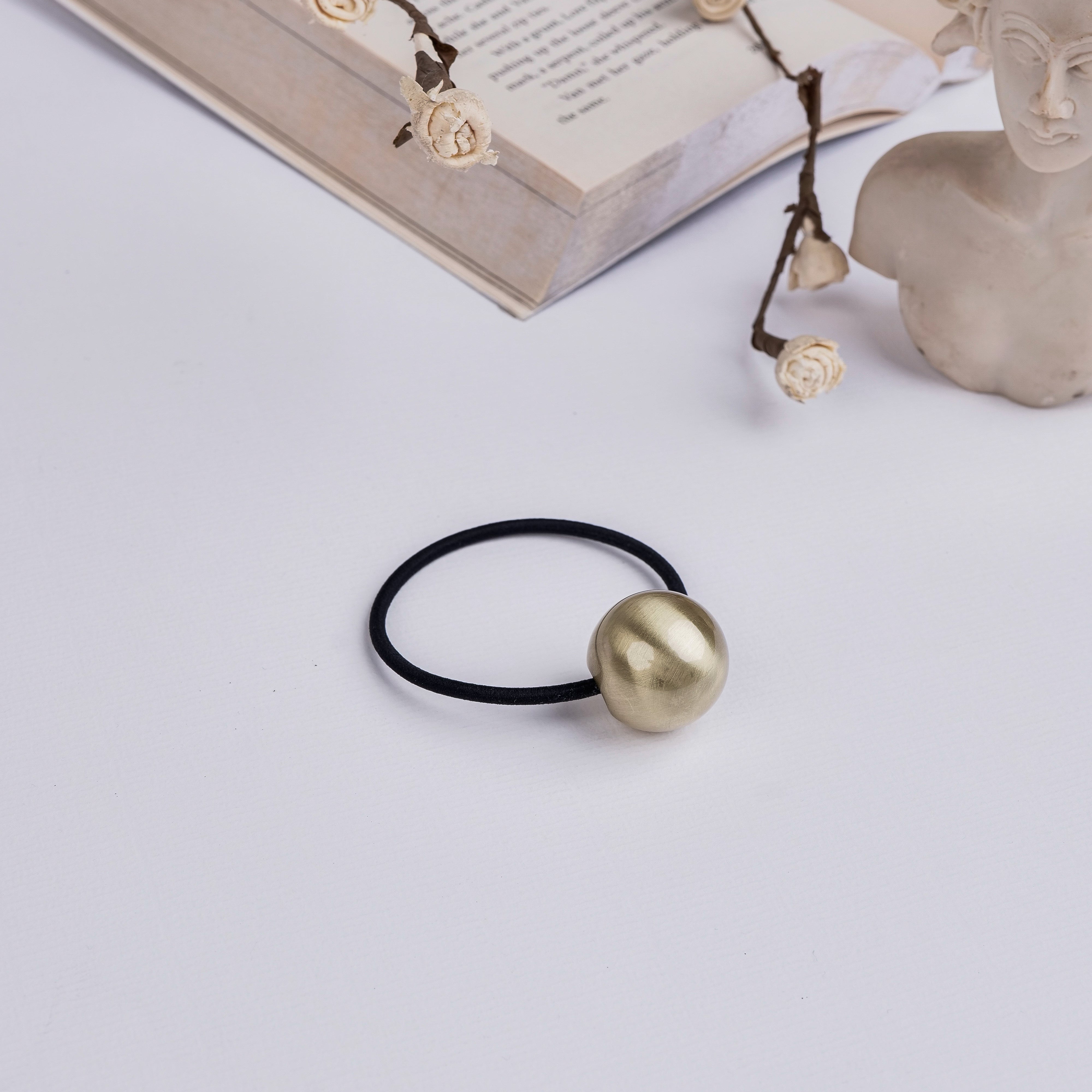 Metallic Globe Hair Tie - Gold