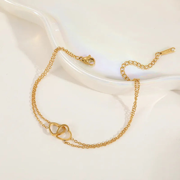 Double Heart Bracelet