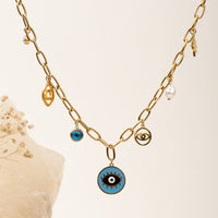 Chunky Charms Necklace necklace by Nashira, shown close up