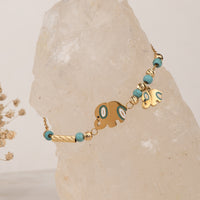 Elephant Charm Bracelet necklace by Nashira, shown close up