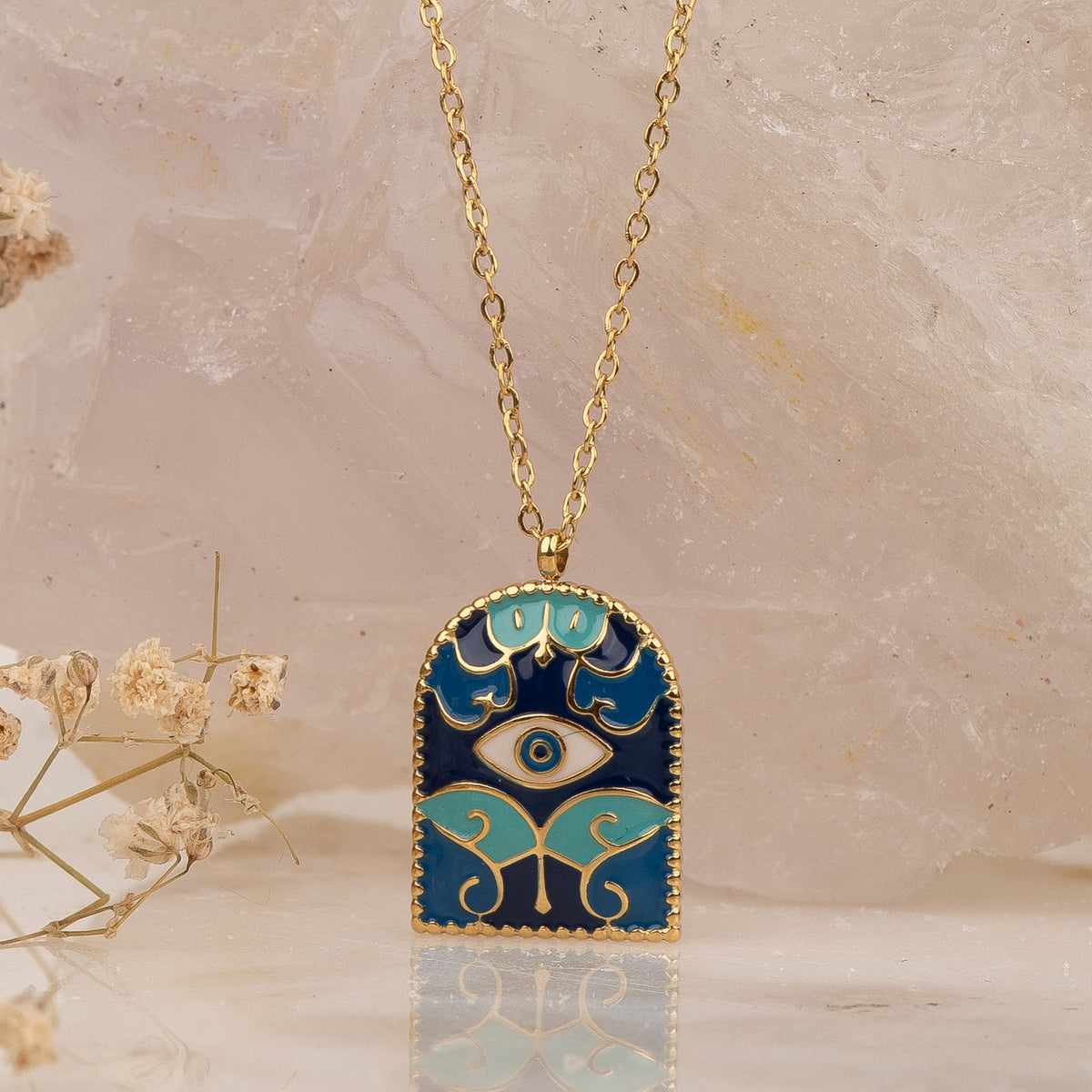 Majestic Eye Pendant with Necklace necklace by Nashira, shown close up