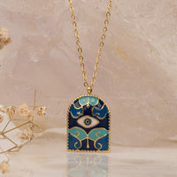 Majestic Eye Pendant with Necklace necklace by Nashira, shown close up