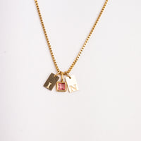 Dainty Alphabet String - Gold by Nashira, stainless steel necklace