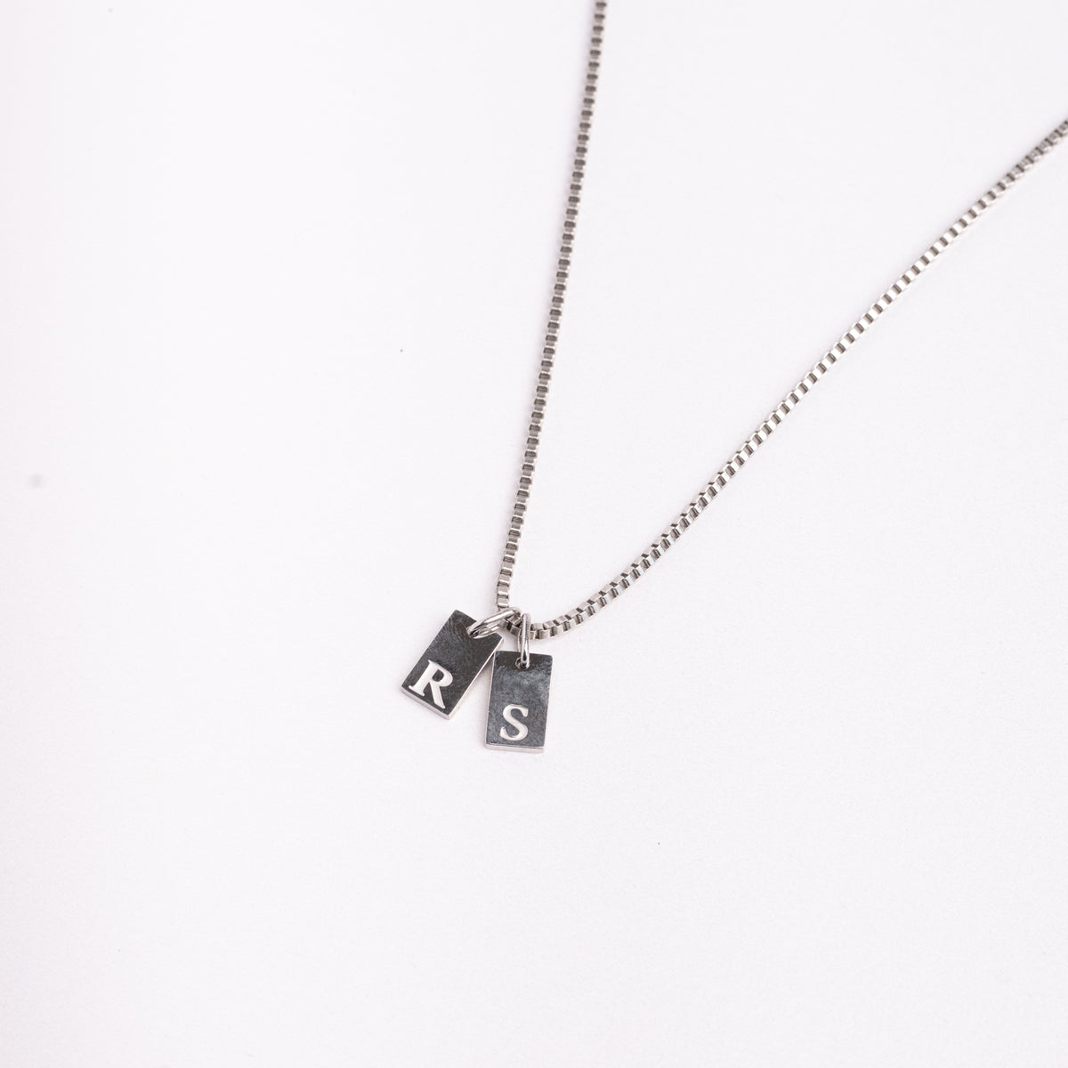 Dainty Alphabet String - Silver by Nashira, stainless steel necklace