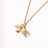 Personalized Cluster Necklace necklace by Nashira, shown close up