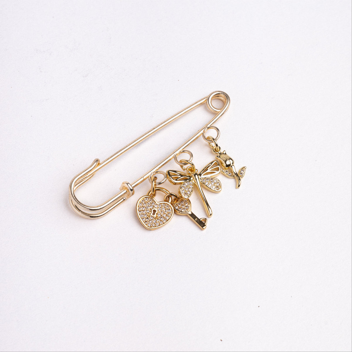 Personalized Brooch Pins brooch by Nashira, shown close up