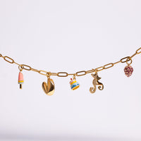 Personalized Charm Bracelet bracelet by Nashira, shown close up