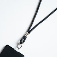 Glitter Lanyard - Noir lanyard by Nashira, shown close up