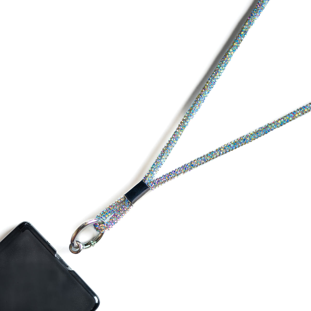Glitter Lanyard - Holographic lanyard by Nashira, shown close up