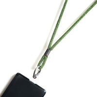 Glitter Lanyard - Green lanyard by Nashira, shown close up